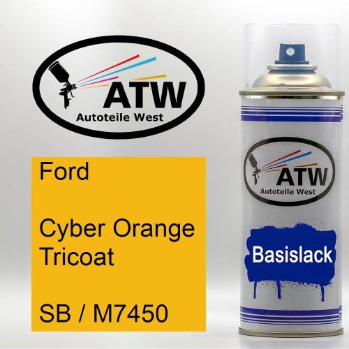 Ford, Cyber Orange Tricoat, SB / M7450: 400ml Sprühdose, von ATW Autoteile West.